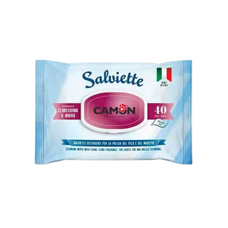 TOALLITAS HUMEDAS CON CLORAXIDINA & MIRRA 40 UNIDADES CAMON SALVIETTE