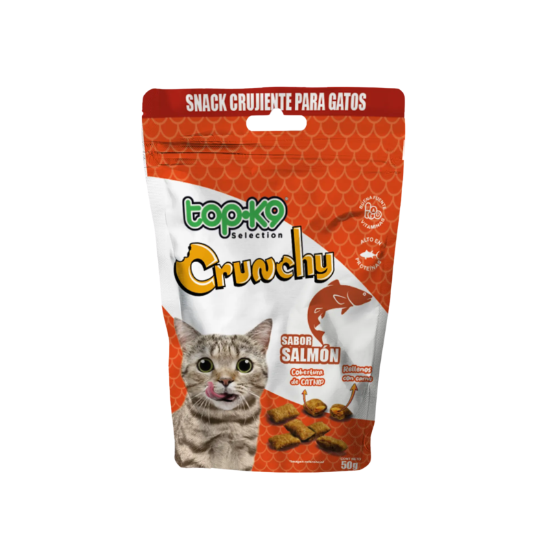 SNACK CRUNCHY CATNIP/SALMON TOPK9